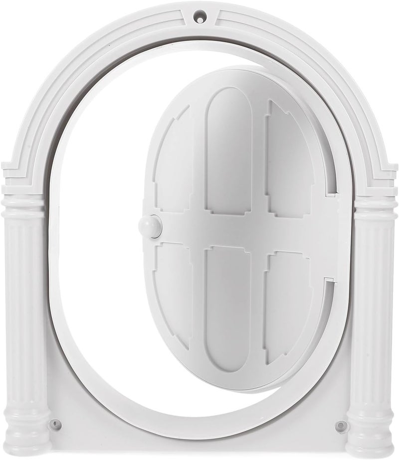 ARTIBETTER Pet Dog Door and Cat Door Abs Plastic with Swing Panel White Easy Access Animal Supply - Image 1