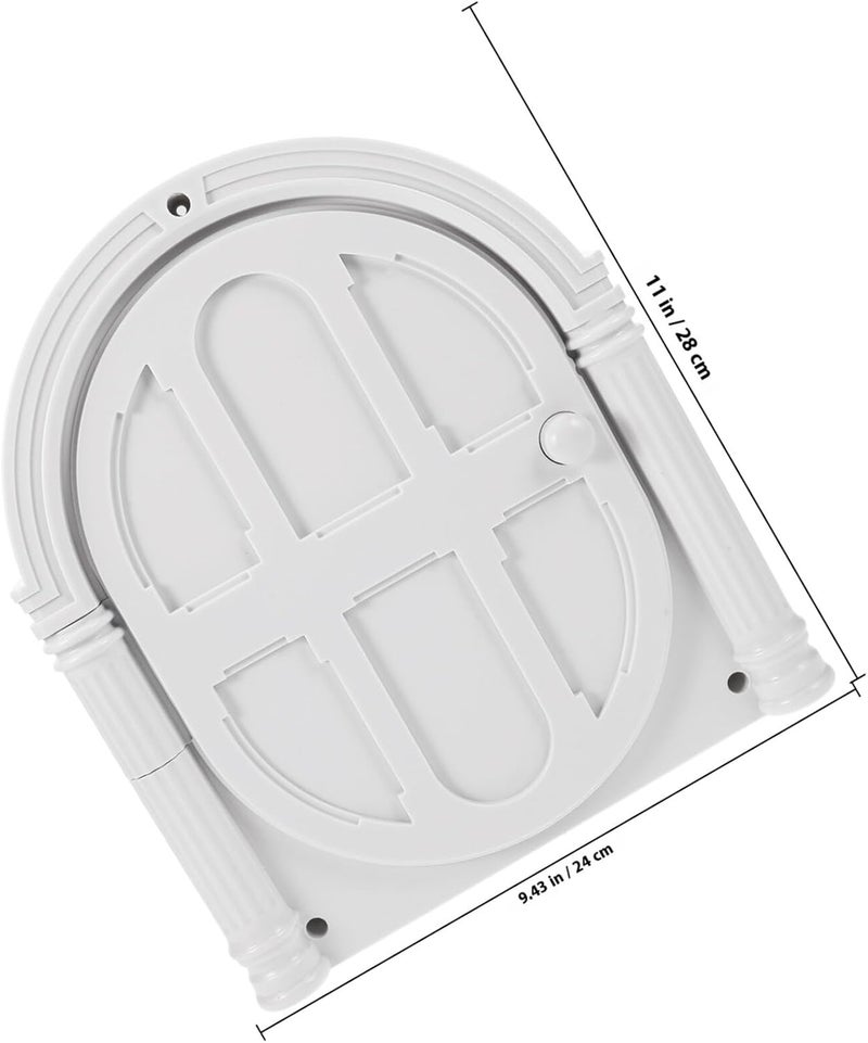 ARTIBETTER Pet Dog Door and Cat Door Abs Plastic with Swing Panel White Easy Access Animal Supply - Image 2