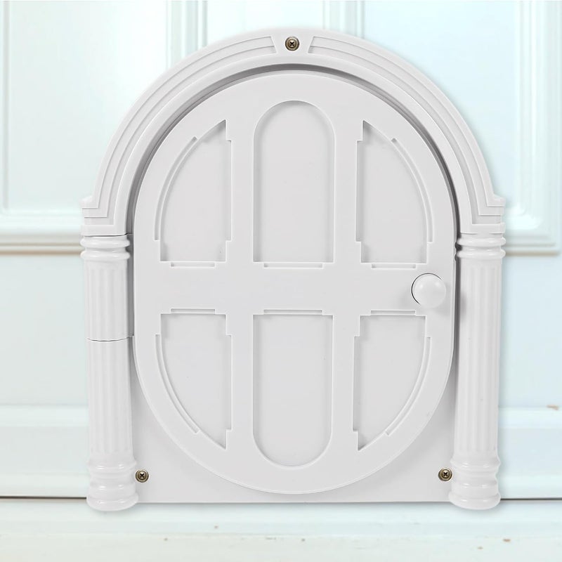 ARTIBETTER Pet Dog Door and Cat Door Abs Plastic with Swing Panel White Easy Access Animal Supply - Image 5