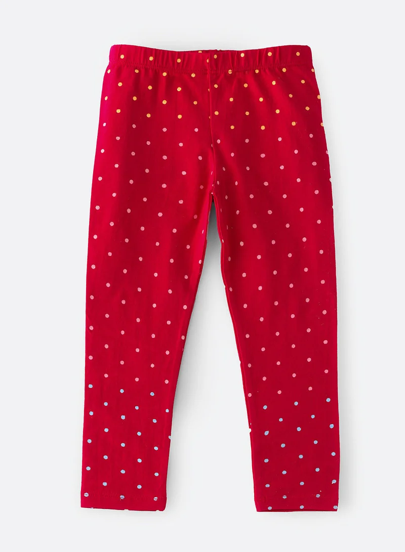 جيلين Leeging with multi dot print