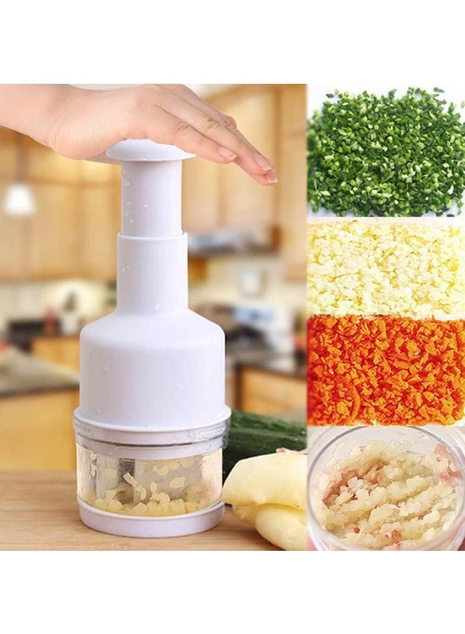 Hihonor فرامة طعام، فرامة يدوي، مكعب الخضار، فرامة يدوية، قاطعة الخضار والفواكه، أدوات قشر الثوم اليدوية، قاطعة البصل (بيضاء) - Image 5