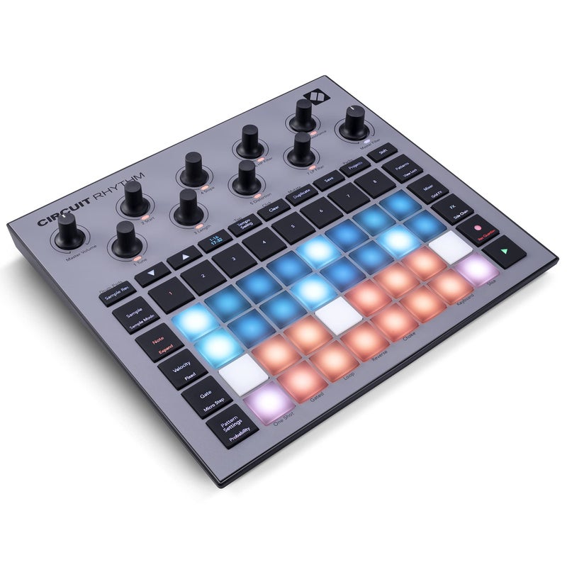 Novation نوفايشن سيركت ريذم: جهاز سامبلر وغروف بوكس مع ثمانية مسارات سامبل لصنع وأداء الإيقاعات - Image 1