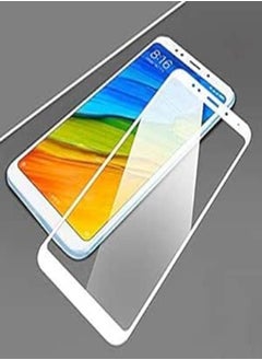 5D Screen Protector Curved Glass - Full Adhesive Covering The Entire Screen For Xiaomi Redmi 5 Plus -White
