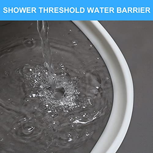 Duzzy 118 Inch Collapsible Shower Water Dam Shower Stopper Barrier and Retention System and Keeps Water Inside Threshold Dry and Wet Separation Suitable for Bathroom and Kitchen - Image 3