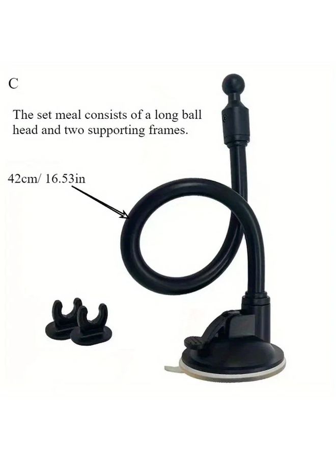 17mm Ball Head Suction Cup Holder For Car Phone And Tablet Model D 4 Lengths - Image 3