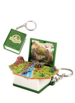 SYOSI Pop Up 3D Mini Dinosaurs Keychain Toys, Anxiety Stress Relief Dino Hand Toys, Sensory Toys, Birthday Gifts Goody Bag Filler, Purse and Backpack Keychain Fidget Toys for for Kids (Green)  - Image 1