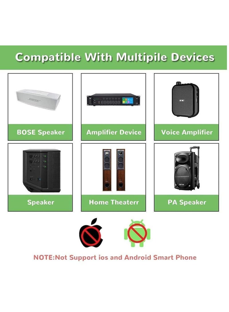 سماعة ميكروفون لاسلكية، سماعة ميكروفون UHF ومحمولة 2 في 1، نطاق 165 قدم لمضخم الصوت، مكبرات الصوت على المسرح، مرشدين سياحيين، مدرب اللياقة البدنية - Image 5