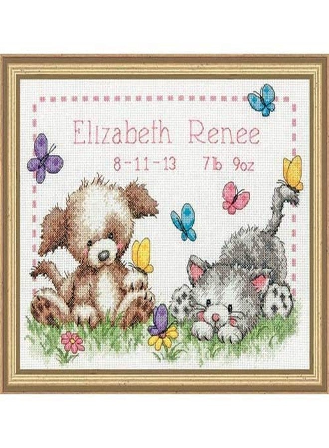 DIMENSIONS 70-73883 Pet Friends Birth Record, Counted Cross Stitch , White - Image 3
