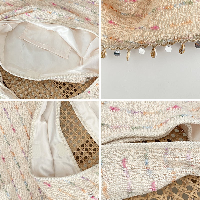 Knitted Tote Bag All-Match Shoulder Bag Original Niche Large Capacity Shoulder Bag Women'S Casual Big Bag - Image 5