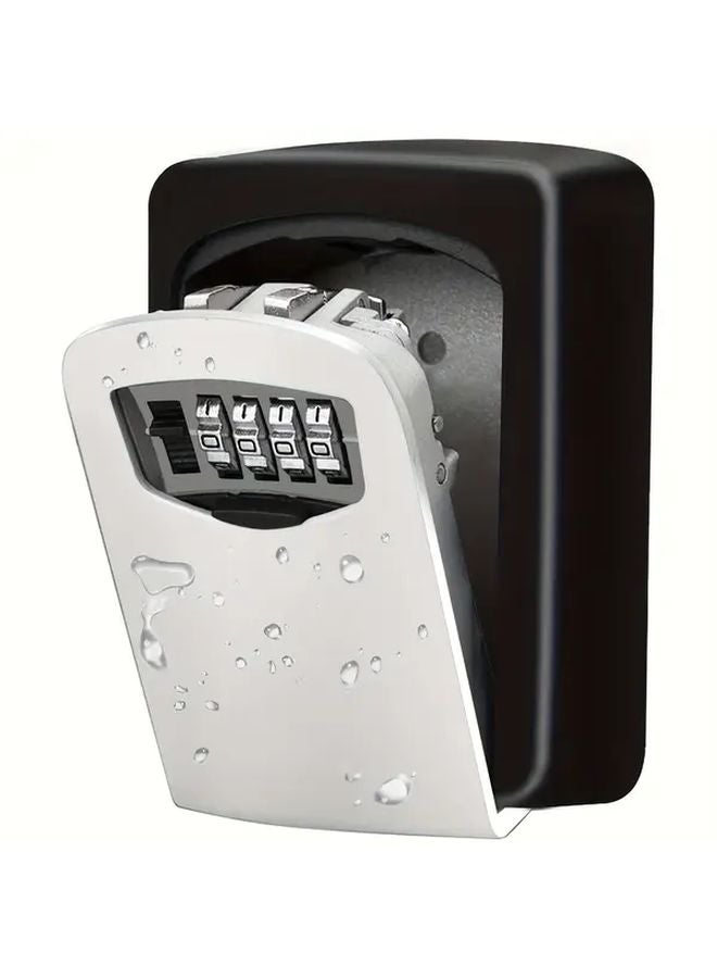 Black Wall Mounted Key Safe With Secure Flip Lock For Home Hotel Emergency - Image 5