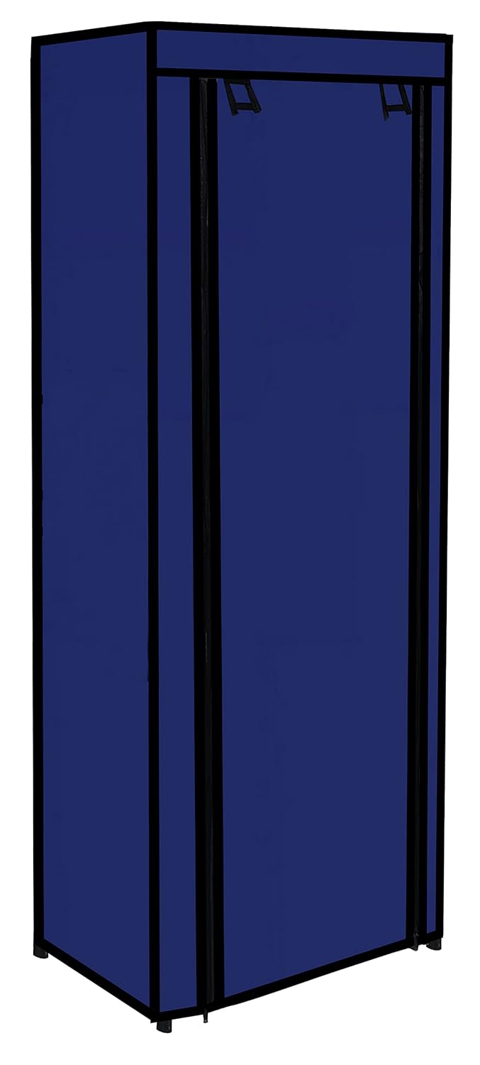 SANAMSTORE 9 Layer Collapsible Fabric Wardrobe Organizer for Clothes DIYBlue Metal - Image 4
