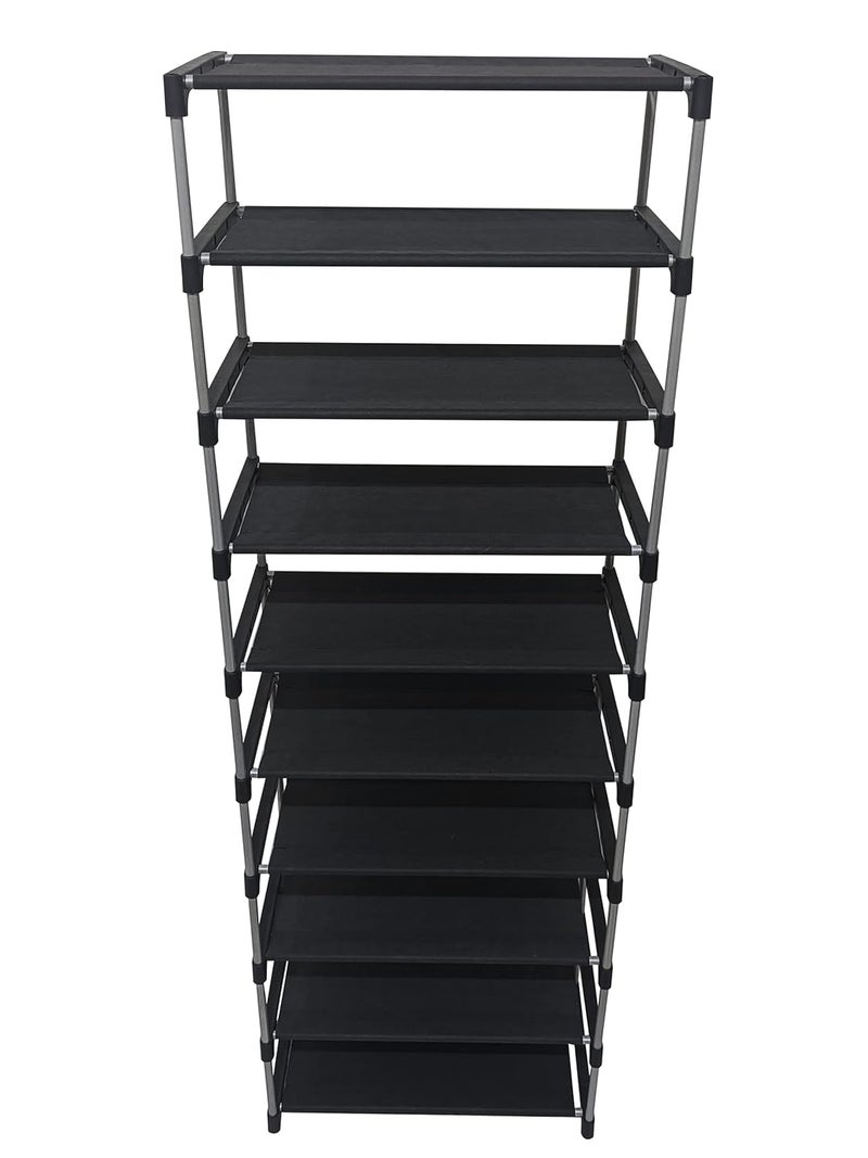 SANAMSTORE 9 Layer Collapsible Fabric Wardrobe Organizer for Clothes DIYBlue Metal - Image 5