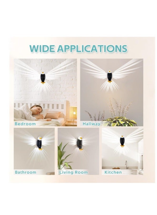 ACLIX Eagle Light Decorative Light Kid Night Light Mood Light LED Wall Light Magnetic LED Wall Mounted Eagle Light with Remote Control, USB Charging, Battery Powered and Removable Rechargeable Eagle Light for Indoor, Office - Image 4