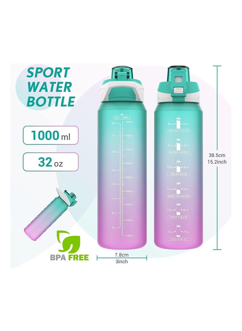 S2C Motivational Water Bottle 1l Water Bottle for Kids School Water Bottles With Straw Leak Proof Water Bottle With Time Marker For Sport, School, Gym, Office(GRADIENT PINK) - pzsku/Z68035214AD1C32F76A79Z/45/_/1740137486/a0ac4079-b7f2-418b-a787-a2dfe752cfd9