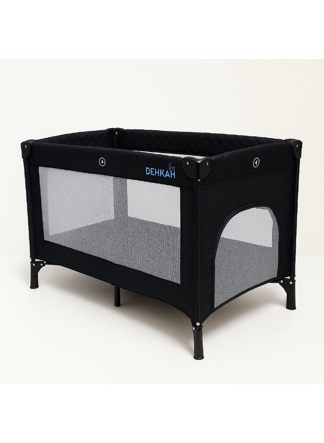 DEHKAH DEHKAH Portable Baby Playpen – Foldable Travel Cot for home and outdoor  & Infant Play Yard with Breathable Mesh, Tool-Free Setup-One level - Image 1