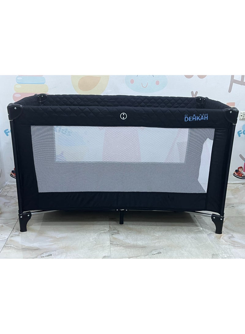 DEHKAH DEHKAH Portable Baby Playpen – Foldable Travel Cot for home and outdoor  & Infant Play Yard with Breathable Mesh, Tool-Free Setup-One level - Image 2