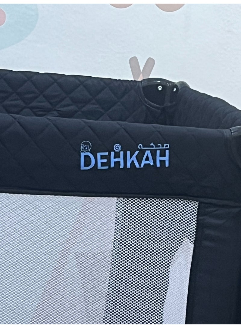 DEHKAH DEHKAH Portable Baby Playpen – Foldable Travel Cot for home and outdoor  & Infant Play Yard with Breathable Mesh, Tool-Free Setup-One level - Image 3