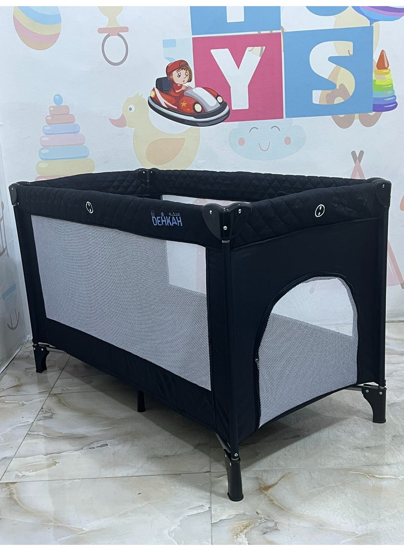 DEHKAH DEHKAH Portable Baby Playpen – Foldable Travel Cot for home and outdoor  & Infant Play Yard with Breathable Mesh, Tool-Free Setup-One level - Image 5