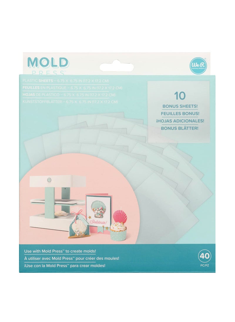 We R Memory Keepers We R Memory Keepers Mold Press Clear Plastic Sheets, 40pc, Turn Everyday Objects into 3D Shapes for Crafting, Baking, Candy Making, Decorating, Also Works on Chocolate, Resin, and Wax, Art, Painting  - Image 2