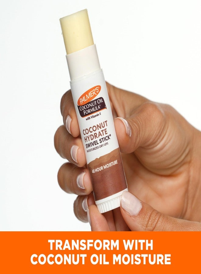 بالمرز مرطب بالمرز بتركيبة زيت جوز الهند، عصا دوارة مرطبة مع فيتامين هـ، مرطب شفاه، مرطب للوجه والجسم، مثالي لعلاج بقع الجلد الجافة (عبوة من قطعتين) - Image 5