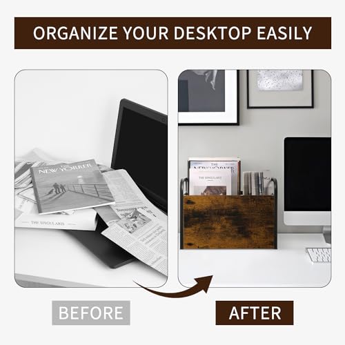 YINMIT Magazine Holder, Magazine Rack Floor, Magazine Storage Basket, Folder Organizer Bin for Books, Newspapers, Tablets - Image 4