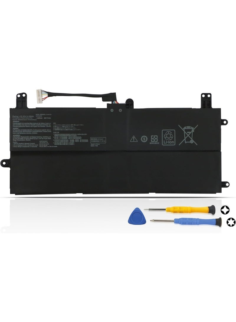 15.52V 56Wh C41N2102 Battery Compatible for Asus ROG Flow Z13 ACRNM ACRONYM Z13 GZ301 GZ301Z GZ301ZA GZ301ZC GZ301ZE GZ301V GZ301VI GZ301VIC GZ301VU GZ301VF NR2201ZA NR2201ZC NR2201ZE
