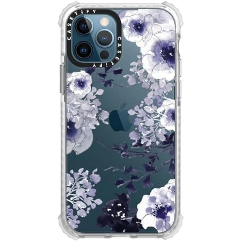 Casetify Ultra Impact Case for iPhone 12 / iPhone 12 Pro - Blue Spring - Clear Frost - Image 2