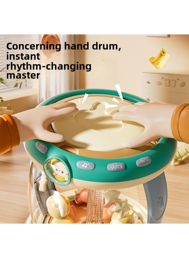 Baby Carousel Paradise Clap Drum Toy Puzzle Early Education Hand Clap Drum With Microphone Light Gift Box Wholesale-color:Carousel Hand Drum -battery Model-color Box - Image 5