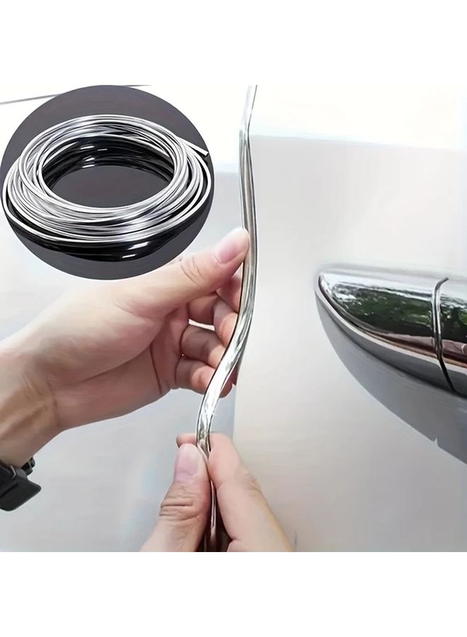 U Shaped Silver Car Air Vent Trim 6M 236 22 Inches Door Edge Scratch Protection - Image 4