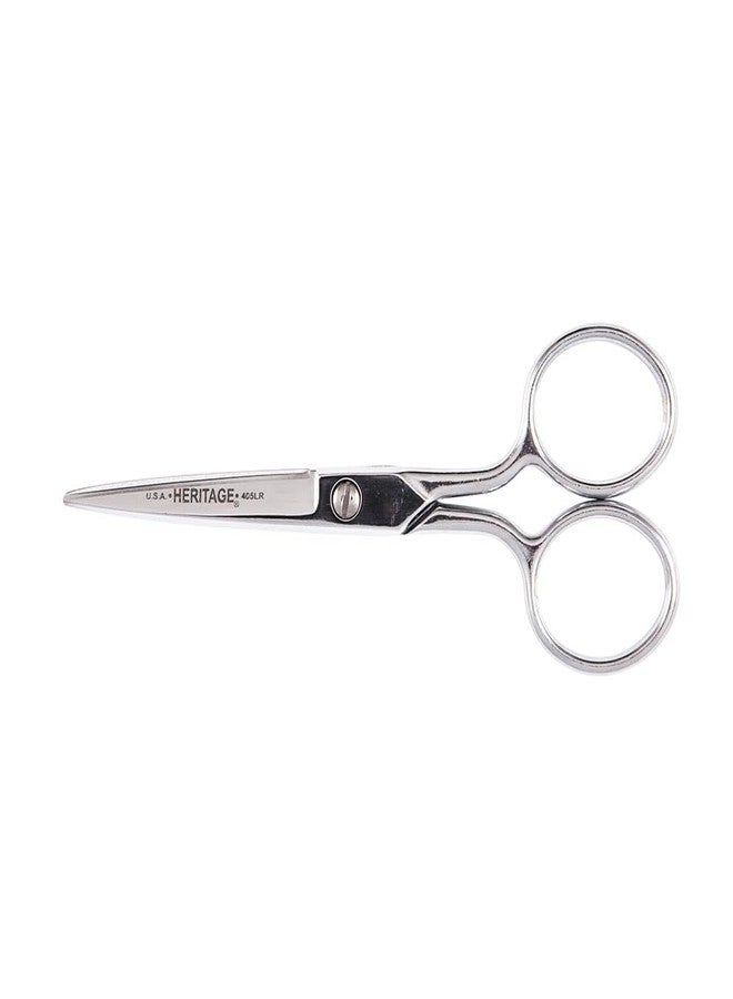 Klein Tools G405LR Scissors, Made in USA, Embroidery Scissor with Large Ring, Great for Sewing, Fabric, Electronics, More, 5-Inch - Image 1