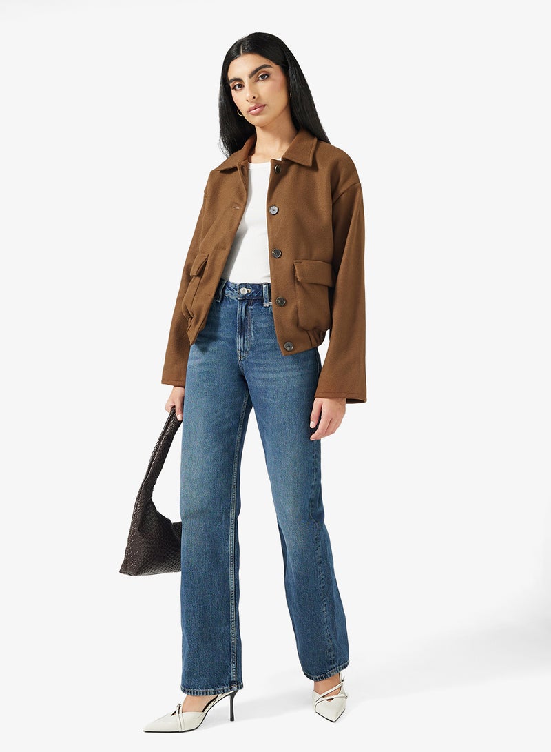 ELLA Short Button Down Coat - Image 4