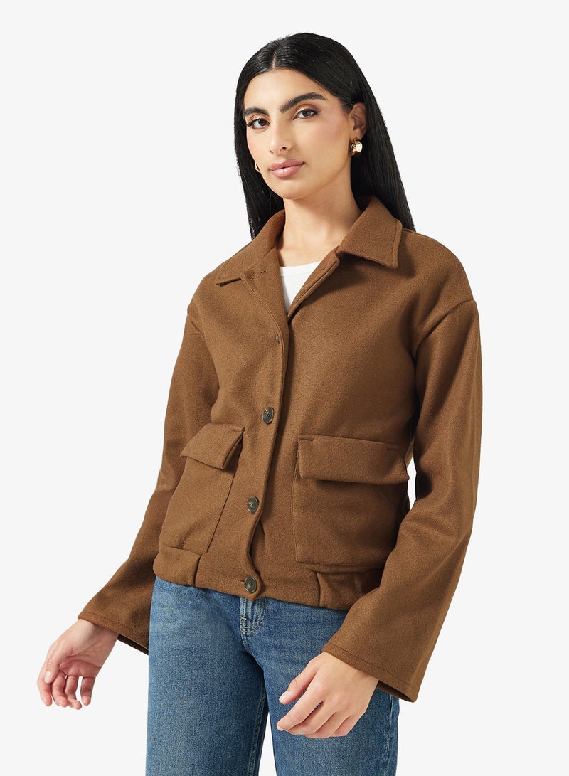 ELLA Short Button Down Coat - Image 1