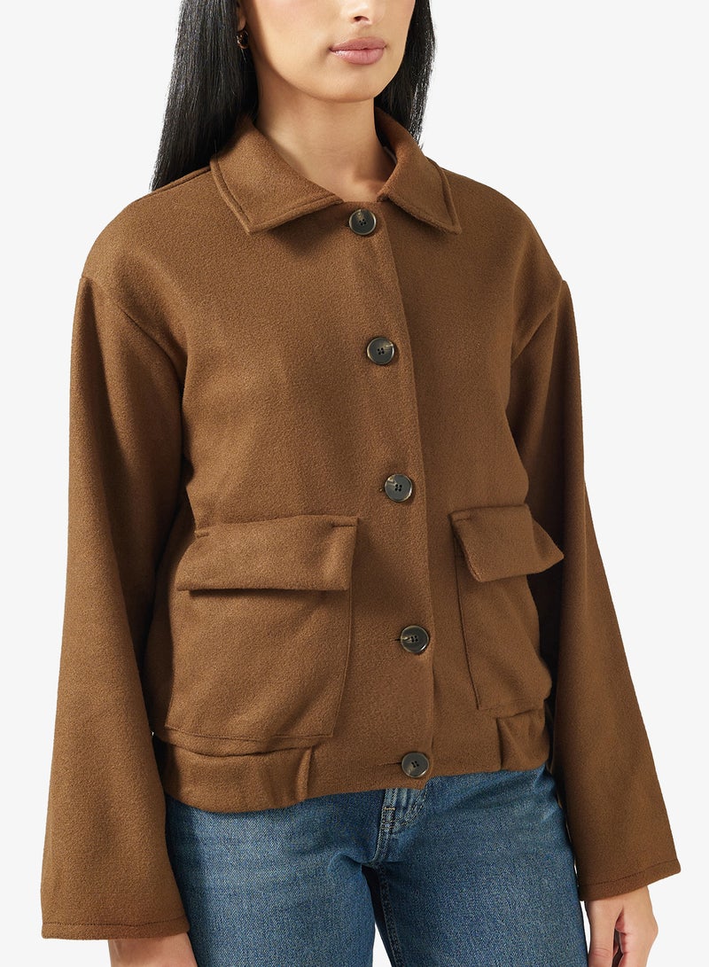 ELLA Short Button Down Coat - Image 3