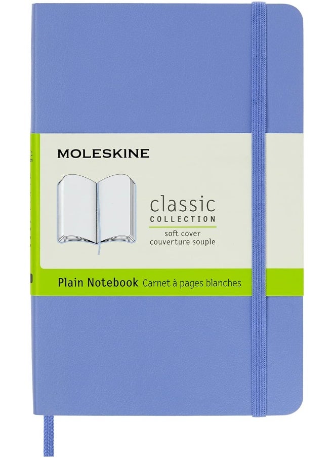 null - Moleskine - Classic Notebook, Plain Notebook, Soft Cover and Elastic Closure, Size Pocket 9 x 14 cm, Colour Hydrangea Blue, 192 Pages - Image 1