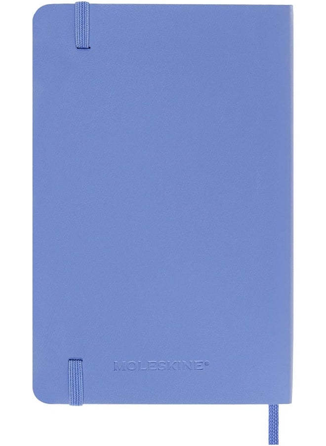 null - Moleskine - Classic Notebook, Plain Notebook, Soft Cover and Elastic Closure, Size Pocket 9 x 14 cm, Colour Hydrangea Blue, 192 Pages - Image 1