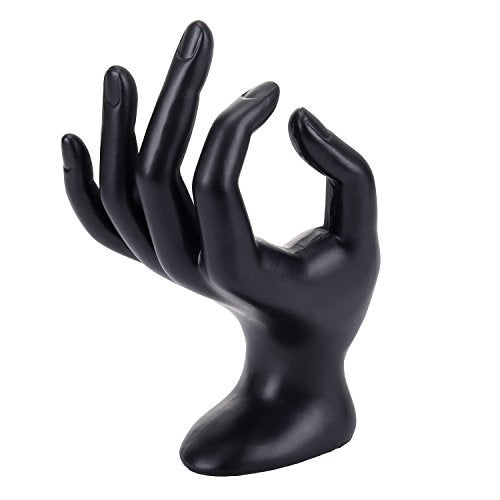 ChezMax Jewery Display Hand Ring Holder Jewelry Organizer Stand Necklace Stand Preppy Jewelry Holder Aesthetic Room Decor Black Cute Y2k Room Decor for Women - Image 3