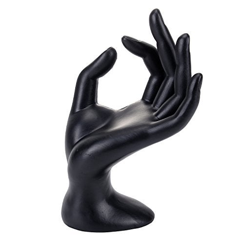 ChezMax Jewery Display Hand Ring Holder Jewelry Organizer Stand Necklace Stand Preppy Jewelry Holder Aesthetic Room Decor Black Cute Y2k Room Decor for Women - Image 1