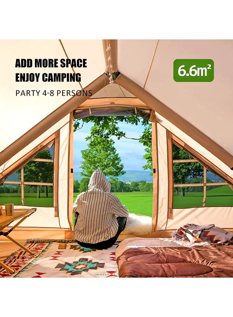 Cyber 4–8 Person Inflatable Camping Tent with Pump | Easy Setup 4-Season Waterproof & Windproof Luxury Glamping Cabin Tent with Mesh Windows & Doors – Outdoor Oxford Fabric - Image 5