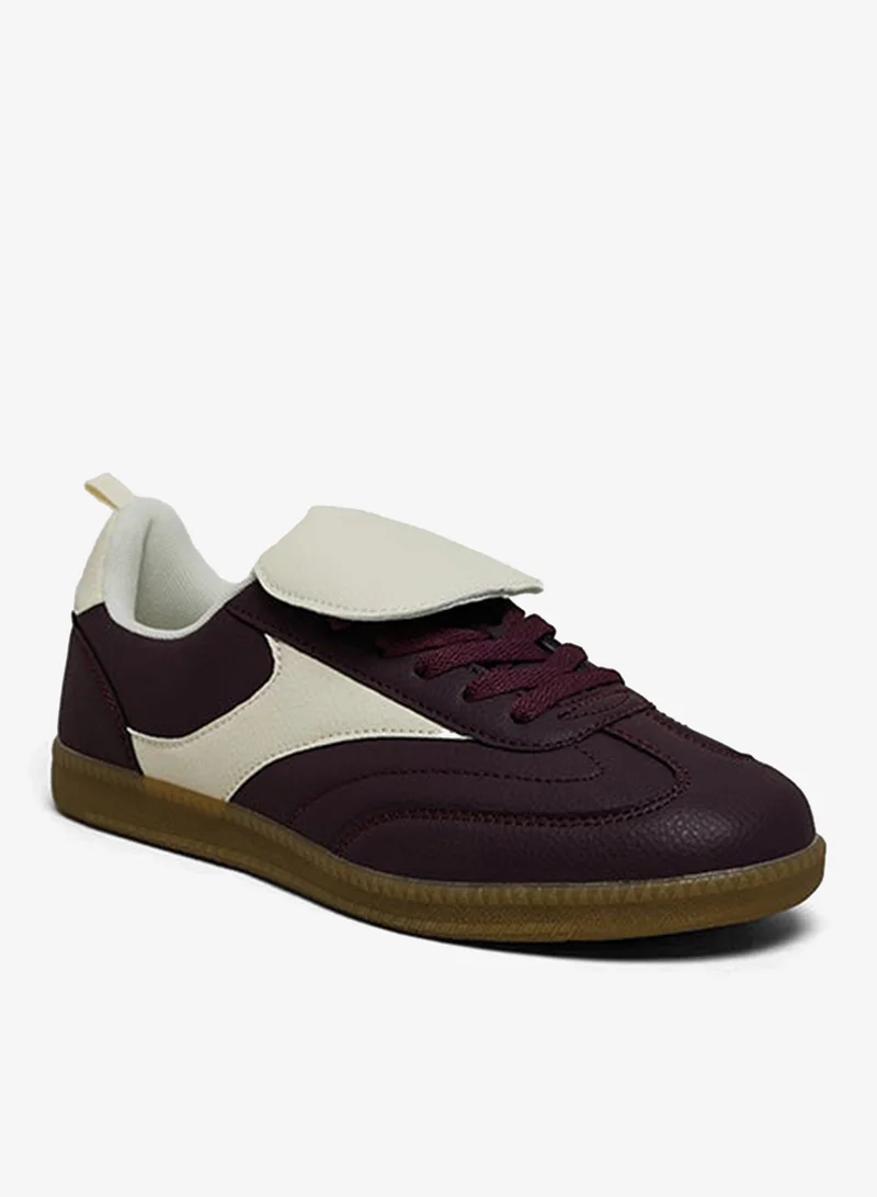 Color Block Lace Up Sneakers