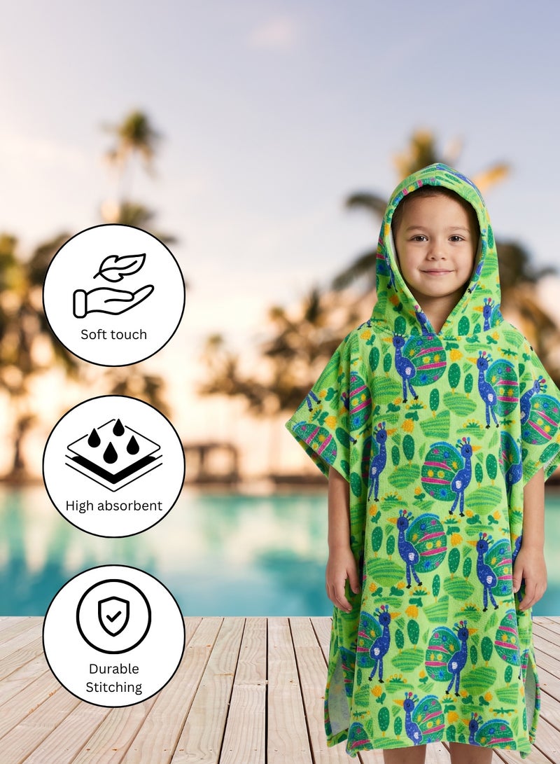 Pearl Coast International Kids Poncho Towel Hooded Pack of 2 – Quick Dry Microfiber Beach Changing Robe for Boys & Girls, Soft Absorbent Swim Cover Up - Image 5