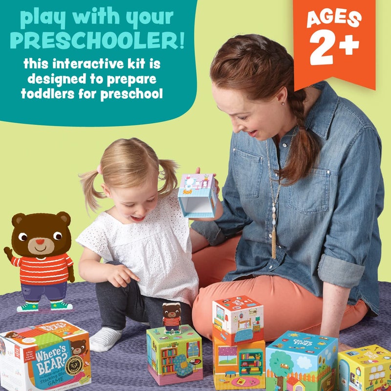 Peaceable Kingdom Where's Bear? The Hide and Find Stacking Block Game for 2 Year Olds - Image 2