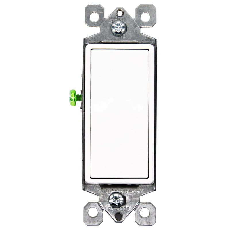 Faith SinglePole Decorator Paddle Wall Light Switch ULListed 15A 120277V OnOff Rocker White - Image 1