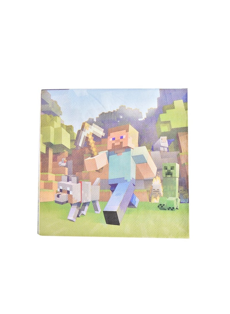 Minecraft game theme birthday party decoration tableware set disposable  - Image 5