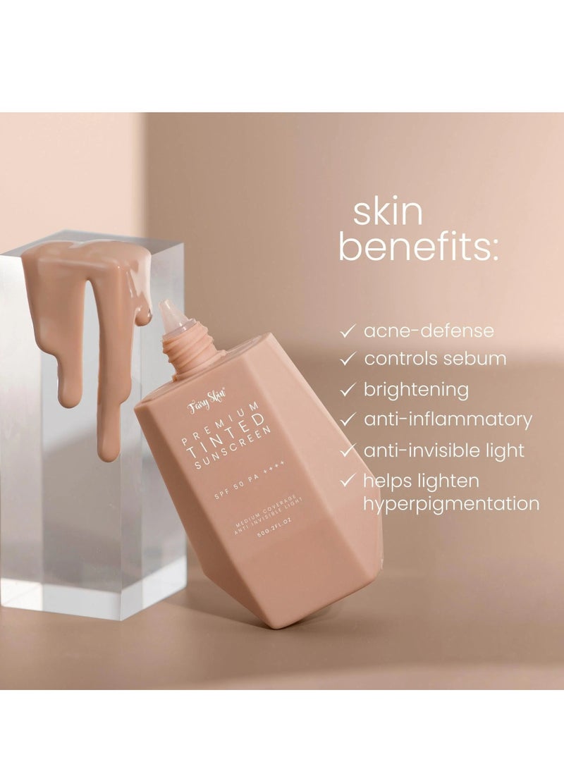 Fairy Skin ثنائي واقي الشمس 2 في 1 من فيري سكين واقي شمس ملون SPF50 PA زائد زائد زائد وواقي شمس مميز لتفتيح البشرة SPF50 PA زائد زائد زائد - Image 4