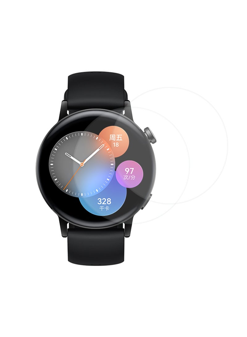 2 Pcs Huawei Watch GT 3 42mm Hydrogel Screen Protector Invisible HD Clear Film Anti Scratch Guard-Smooth/Bubble For Watch Protective Film TPU Hydrogel Film Anti Scratch Full Screen - Image 1