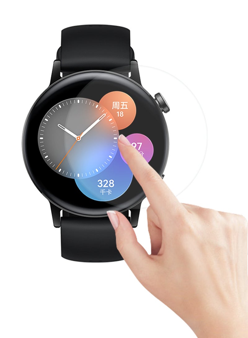 2 Pcs Huawei Watch GT 3 42mm Hydrogel Screen Protector Invisible HD Clear Film Anti Scratch Guard-Smooth/Bubble For Watch Protective Film TPU Hydrogel Film Anti Scratch Full Screen - Image 2