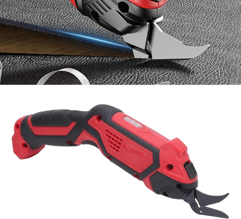 Electric Scissors, Cordless Rechargeable Ergonomic Handle Fabric Cutter, Power Shears with Tungsten Steel Vane/Wing for Sewing Fabric Crafting Leather Carpet Cardboard - Image 2