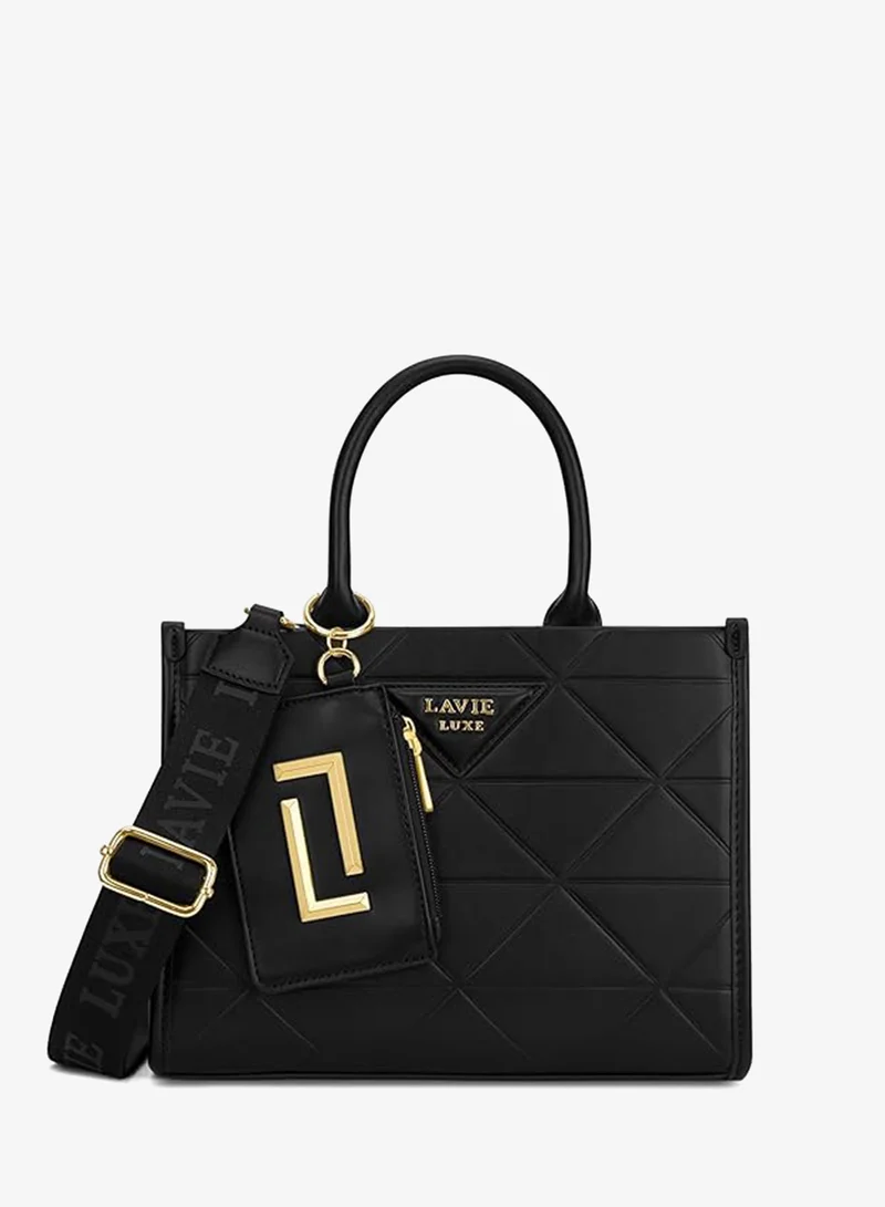 Lavie  Luxe Women's Lisa Medium Box Satchel bag (Black) for Women | Best Price UAE