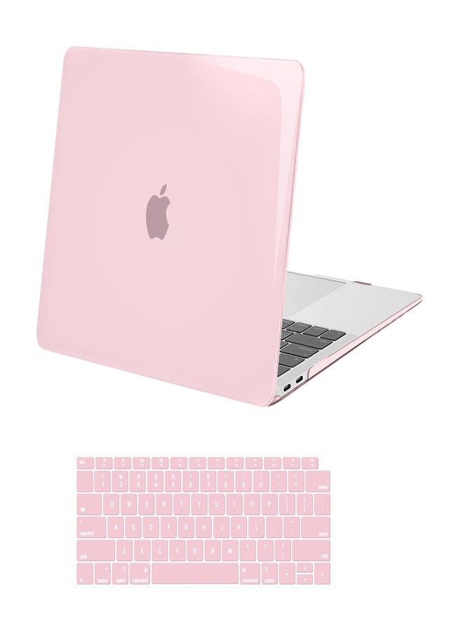 موسيسو جراب MOSISO متوافق مع جهاز MacBook Air مقاس 13 بوصة إصدار 2022، لون وردي فاتح - Image 1