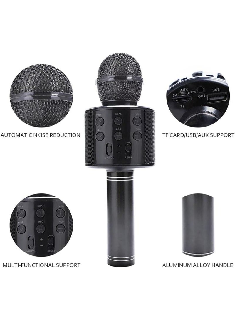 Wireless Bluetooth Karaoke Microphone with Speaker, Voice Changer & LED Lights - Image 3